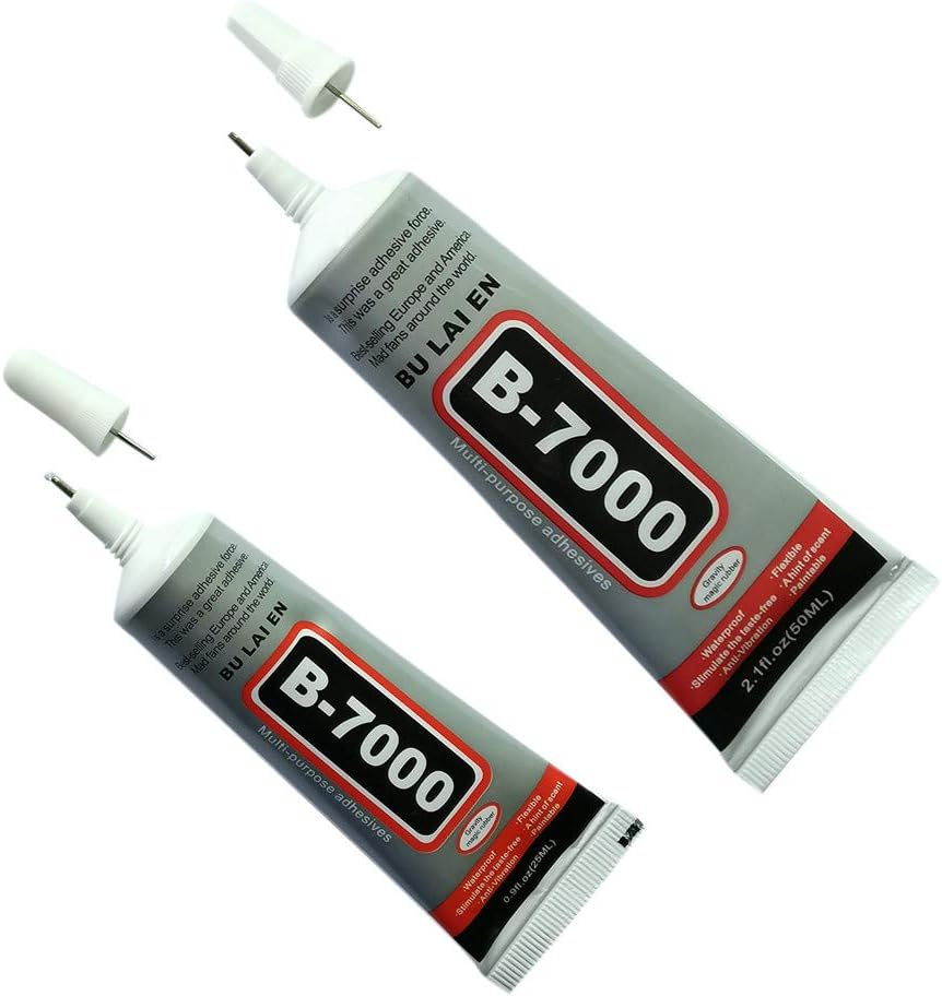 youeneom Strong Super B-7000 Needle Design Multi-Function Glues Paste Adhesive Suitable for Glass Touch Screen Cell Phone Jewelery Crafts Repair 2 pcs (25ml+50ml)