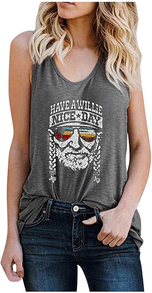 Crazylover Sun Sunflower Tank Tops Women Summer Sleeveless Vest Cute Funny Graphic Tees Tank T Shirt Letter Print Shirt
