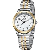 BOSHIYA Watches for Women Easy Reader 30mm Stainless Steel Expansion Band Sliver Gold Ladies Small Wrist Watch…