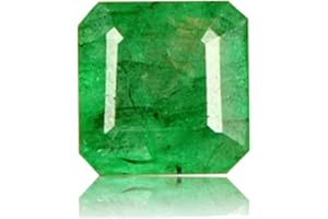 GEMHUB Beautiful Square Cut 2.25 Carat Natural Green Emerald Jewelry Making Gemstone with Egl Certified U-1036