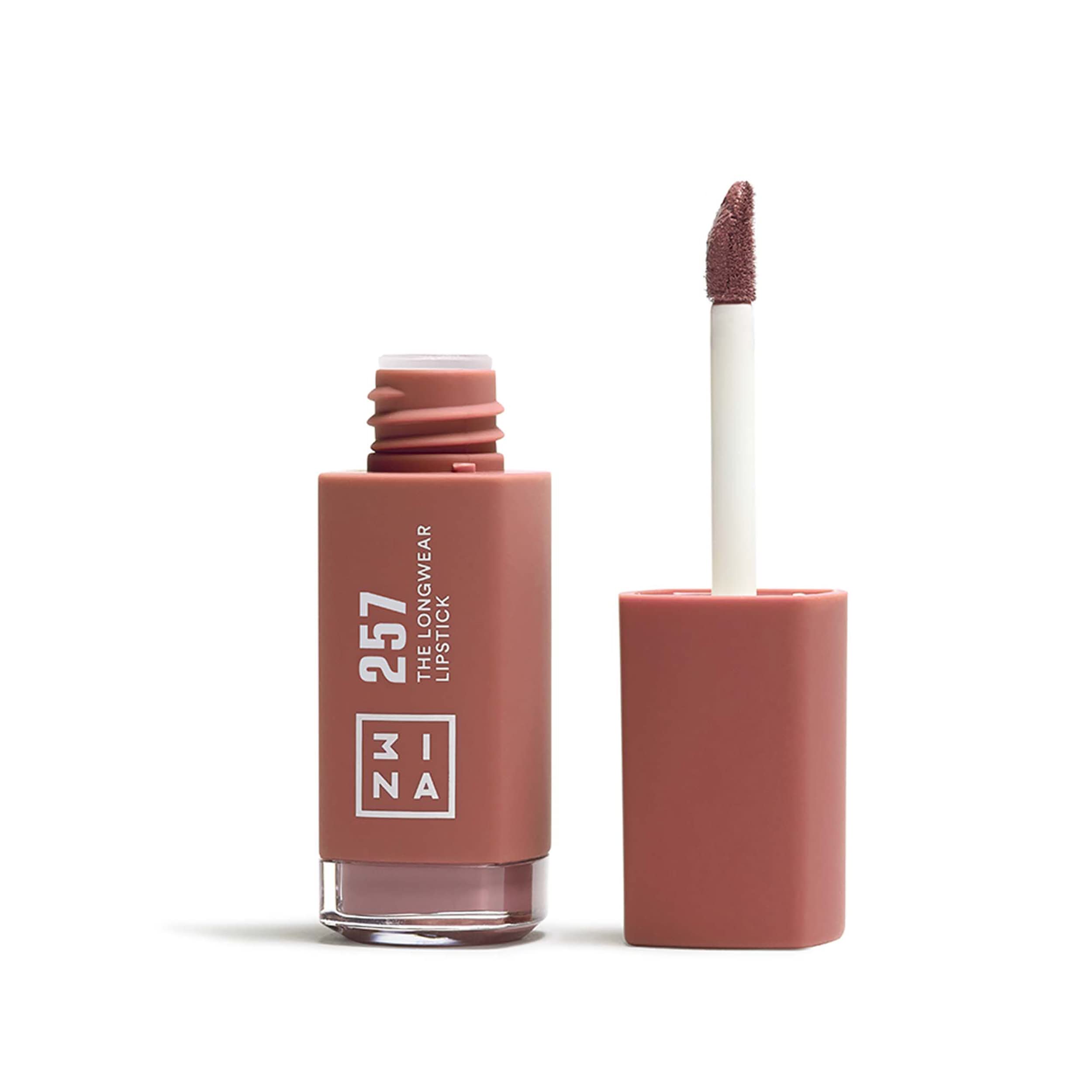 3INA MAKEUP - The Longwear Lipstick 257 - Powder pink Long Lasting Lipstick - Matte Liquid Lipstick with Hyaluronic Acid
