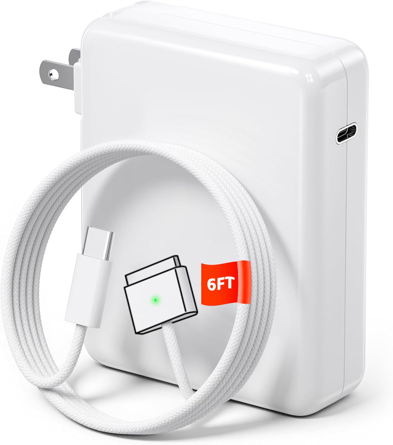 Photo 1 of 140W Mac Book Pro Charger for MacBook Pro 16/14 inch for Mac Air 15/13 inch 2021/2022/2023/2024/M1-M4 Type C to Magnetic 3 Fast Laptop Charger Power Adapter 6.6FT Cable with LED Light