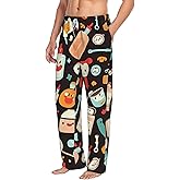 EKYOSHCZ Mens Pajama Pant with Pockets Lounge PJ Bottoms Cartoon medicine pattern Sleep Pant for Men Pajama Bottoms