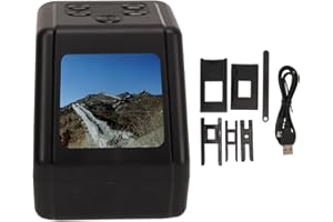 Film Scanner Slide Scanner with 2 Inch Screen High Definition Lens for Converting 135, 126, 110, 8mm Films Black White Negati