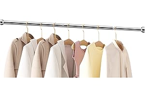 SEMPICAD Closet Rod for Hanging Clothes,Tension Rod for Closet 14-22 Inch Adjustable Closet Rod,Space Saving Closet Tension Pole for Wardrobes