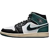 Jordan Nike Air 1 Mid Womens White/Black-Light Dew FQ7818-100 8.5