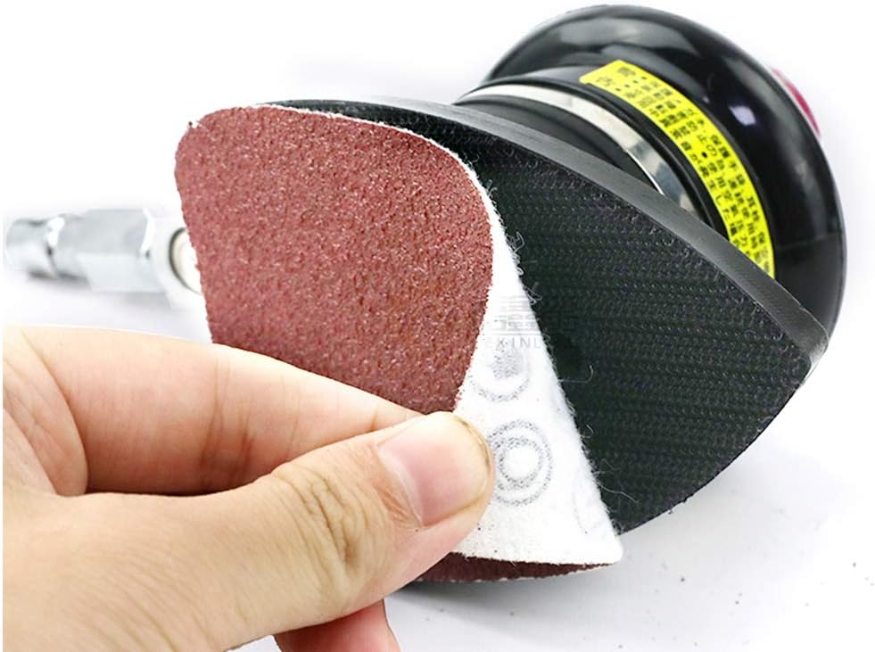 Triangle Sandpaper, Mouse Detail Sanding Discs Hook And Loop, 120pcs 5 Hole Back Velvet Sandpaper Disc Sand For Random Orbital Sander 40, 60, 80, 120, 180, 240 Grits (5.5 3.7 Inch) - - 