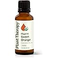 Plant Therapy Sweet Orange Organic Essential Oil 100% Pure, USDA Certified Organic, Undiluted, Natural Aromatherapy, Therapeutic Grade 30 mL (1 oz)