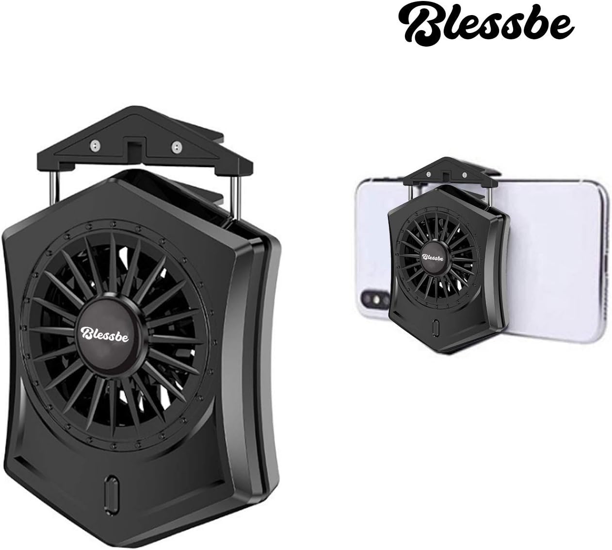 BLESSBE Phone Radiator Holder, Multi-Functional Mobile Cooling Pad 2 in 1 Portable Cell Phone Cooling Fan with Stand Holder - BB10