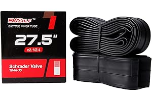 BWSHLF 27.5" /29" Mountain Bike Inner Tubes (2 Pack), MTB Durable Butyl Rubber Bicycle Replacement Fit 2.1-2.4/1.75-2.3, Schrader 35mm