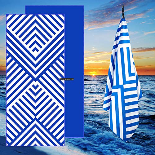 DARCHEN Microfiber Beach Towels Oversize Travel Beach Towel 4 Pack - Quick Dry Towel for Swimming, Sand Free Towel (Extra Large XL 70x35 inch) for Kids Adult