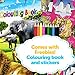 Car Seat Tray with Coloring Activity Set by BO Innovation | Car Seat Tray for Car, Stroller, Plane | Toddler, Baby, Kids Play Tray | Exclusive Coloring Book + Pencils + Stickers Set
