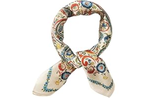 MEISEE Mulberry Silk Scarfs Women Small Square Scarf 21" x 21" Breathable Lightweight Neckerchief Headscarf