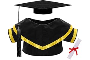 Bcxfbxd Graduation Doll Clothes Class of 2026 Plush Stuffed Animal Outfit Pet Dog Doll Cap and Gown Fits 12" Doll Bear for Gr