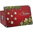 GUOZI Collapsible Storage Box, Decorative Memory Box with Lid & Metal Reinforced Corners, Cardboard File Bin with Handles, Organizer Gift Box for Keepsake Toy Photos Office Nursery Wardrobe Bookshelf