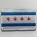 SpaceAuto Flag of Chicago Military Tactical Morale Badge Hook & Loop Fastener Patch 3.15