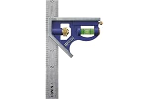 IRWIN Tools Combination Square, Metal-Body, 6-Inch (1794468), Blue