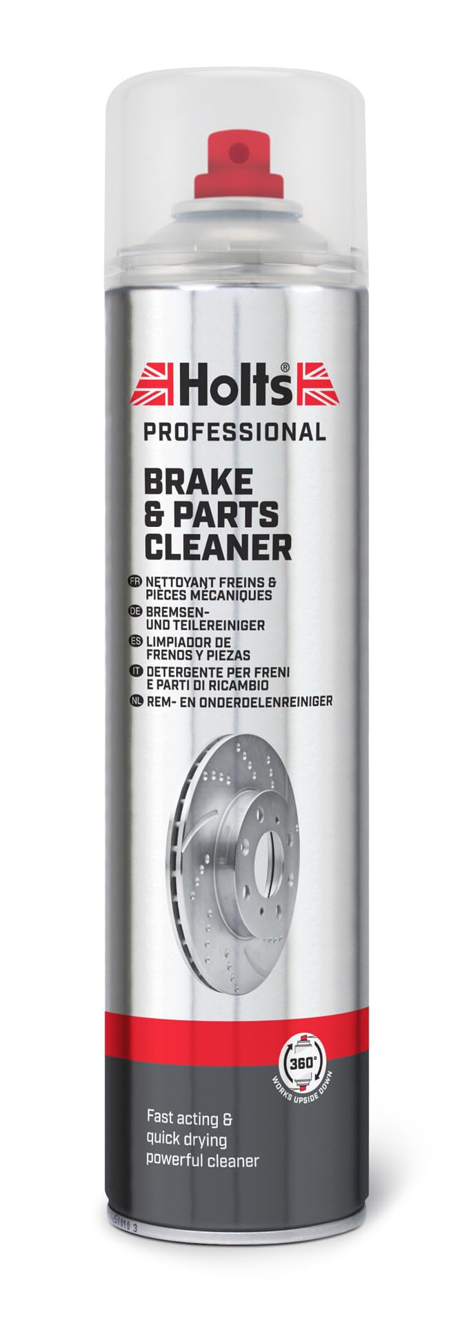 Holts Brake Cleaner Spray, Clutch and Disc Brake Cleaner, Fast Acting Powerful Cleaning Action, Cleans & Degreases Any Surface, Paintwork Safe Car Brake Clean, 360ยฐ Spray Nozzle, 600ml