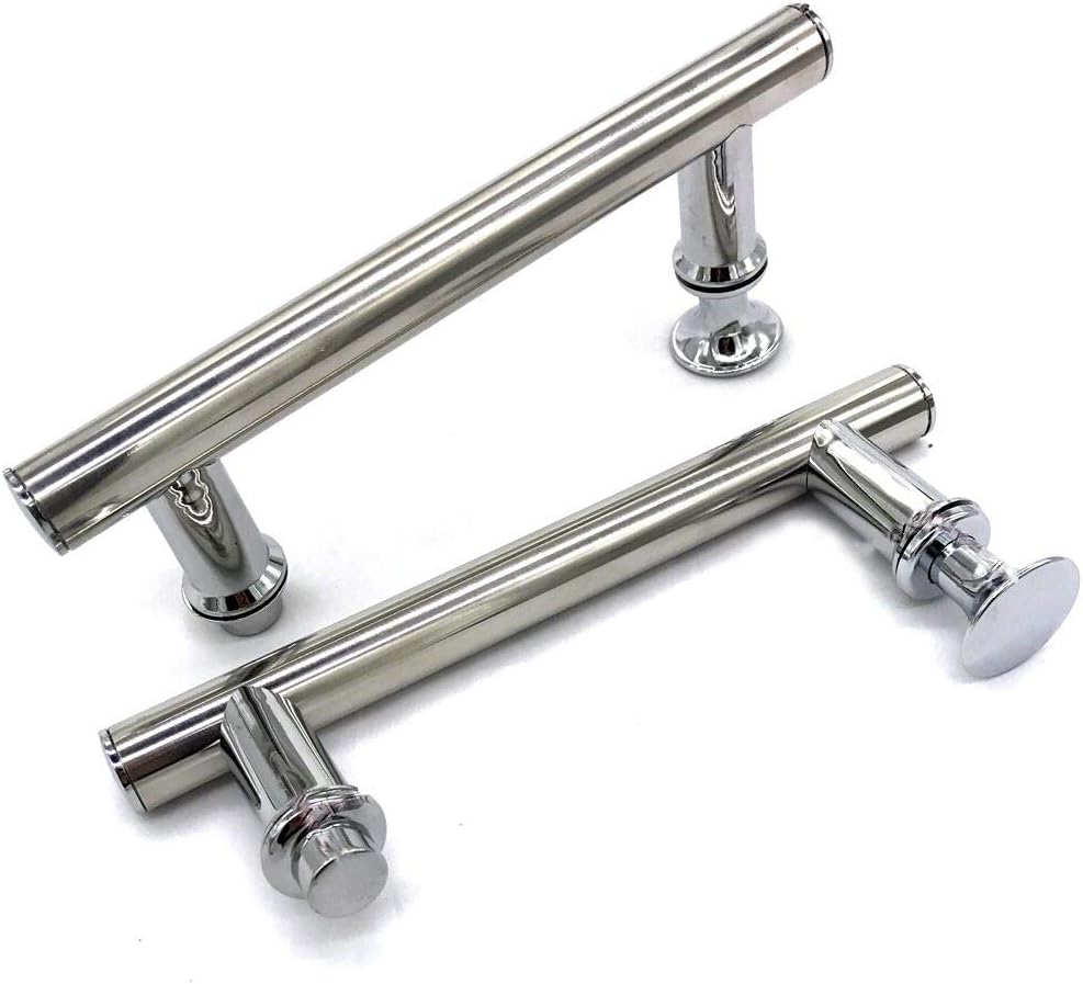 YUANQIAN Chrome ABS Shower Door Handle, Silver