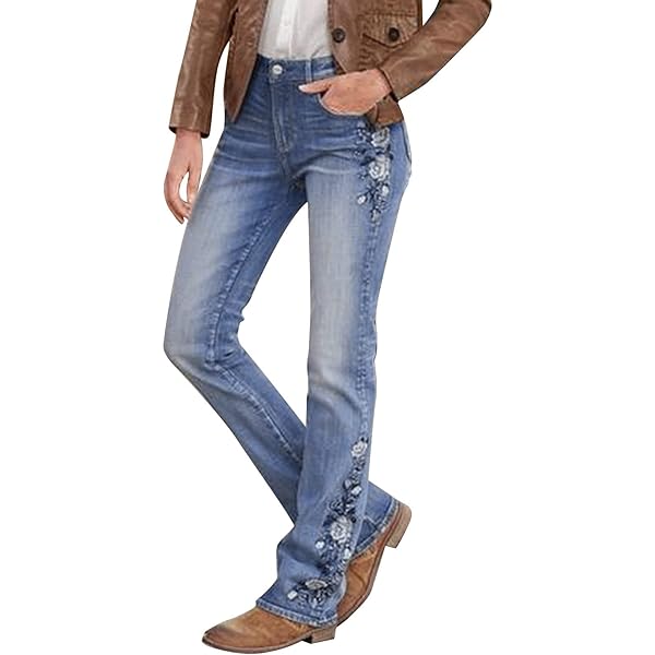 Amazon.com: Women's Mid Rise Vintage Slim Bootcut Jeans