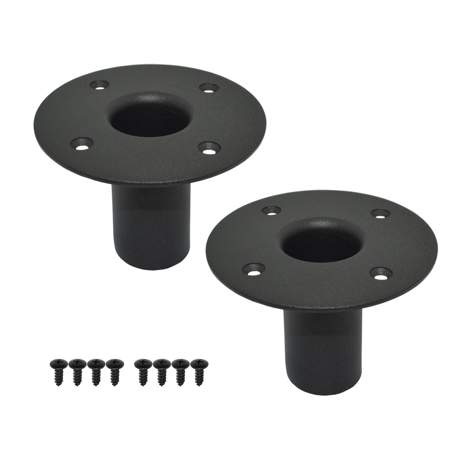 Howonder Black Iron Speaker Mount, 4.33" x 3.29" (2 Packs)