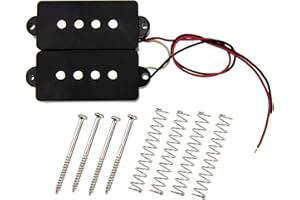 2Pcs Yootones Bass Open Pickups Humbucker Pickup Compatible with 4 String P Bass Replacement (Black)