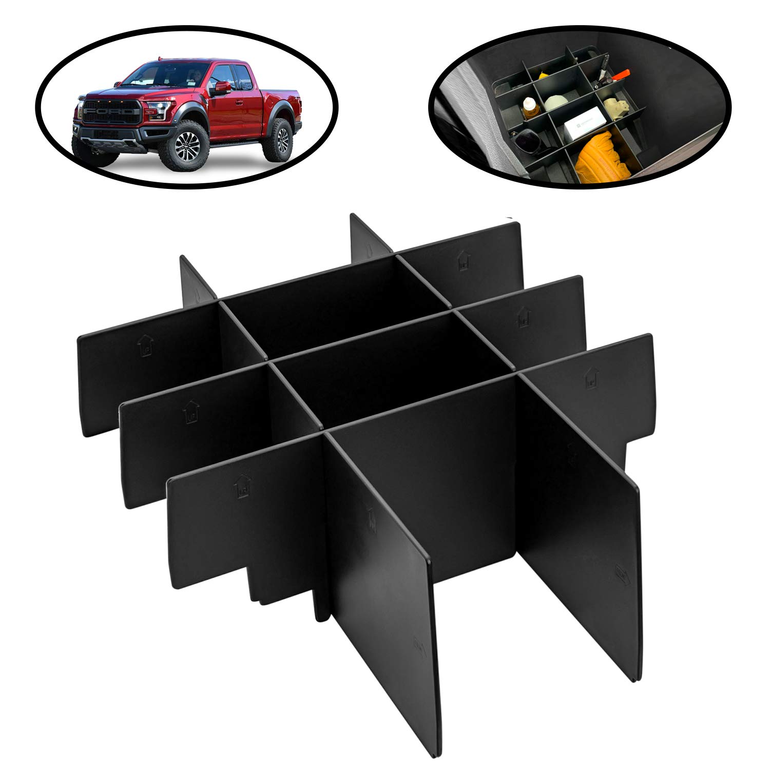 Buy lebogner Center Console Organizer Divider Compatible with Ford F150, Armrest Console