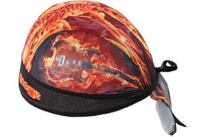 Acfun Sweat Wicking Beanie Skull Cap Adjustable Cycling Hat Wrap Dew Rag Women Men