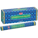 Hem Frankincense Myrrh Incense Sticks - 120 Count | Natural Air Purifying Aromatherapy | Calming and Cleansing Fragrance | Perfect for Meditation and Relaxation | Long-Lasting Burn.