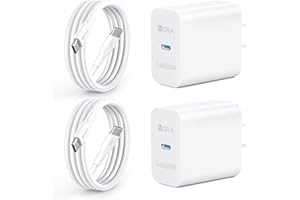 1 Hora PD 20W GAN Cargador Tipo C - 2 Pack Cargador Carga Rápida con 1M 3A Cable USB C a C - Compatible con iP17/17P/iP16/16P/15/15P, Samsung Galaxy A55/S23/Note10/S20 Ultra/S10/S9/S8
