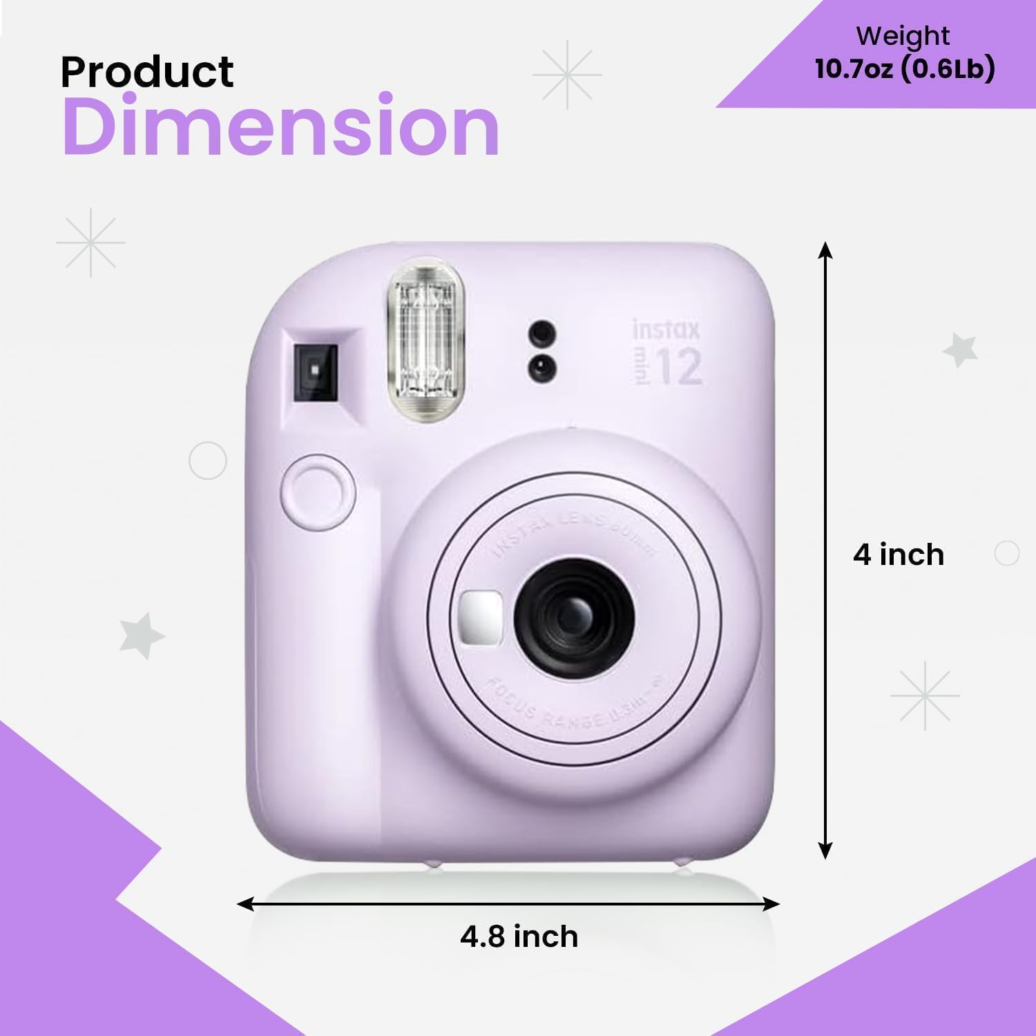 FUJIFILM Instax Mini 12 Holiday Bundle 2025 - Lilac Purple
