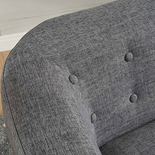 Christopher Knight Home Bridie MidCentury Modern Loveseat, Grey Fabric