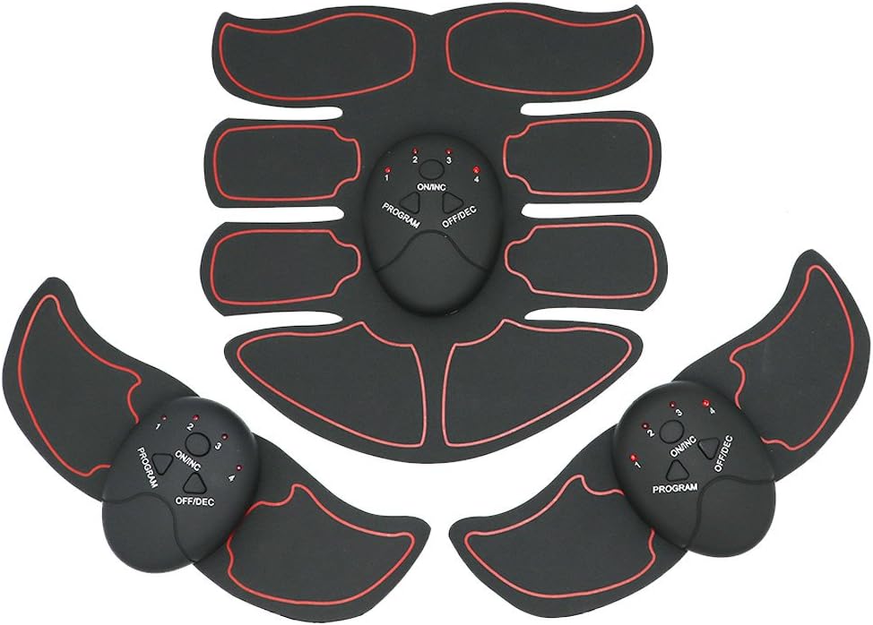 JUNBESTN Abdominal Muscle Toner, 8 Pack Muscles Trainer Smart Fitness Training Body Fit Toning for Men and Women, Abs Trainer Fat Burning Slimming Workout Equipment