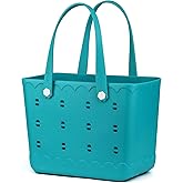 LiAYiD Rubber Beach Tote Bag Waterproof Tip-Proof Outdoor Tote Bag for the Beach Boat Pool Sports