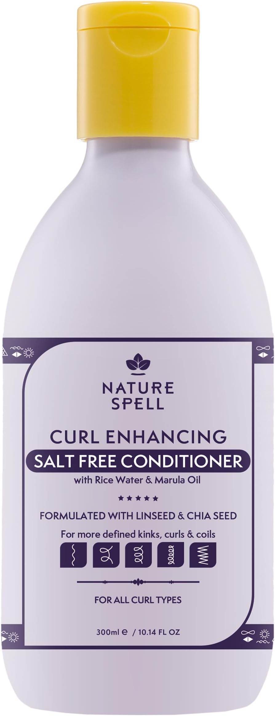 Nature Spell Curly Hair Conditioner Salt Free Deep Hydration Curl Repair Vegan