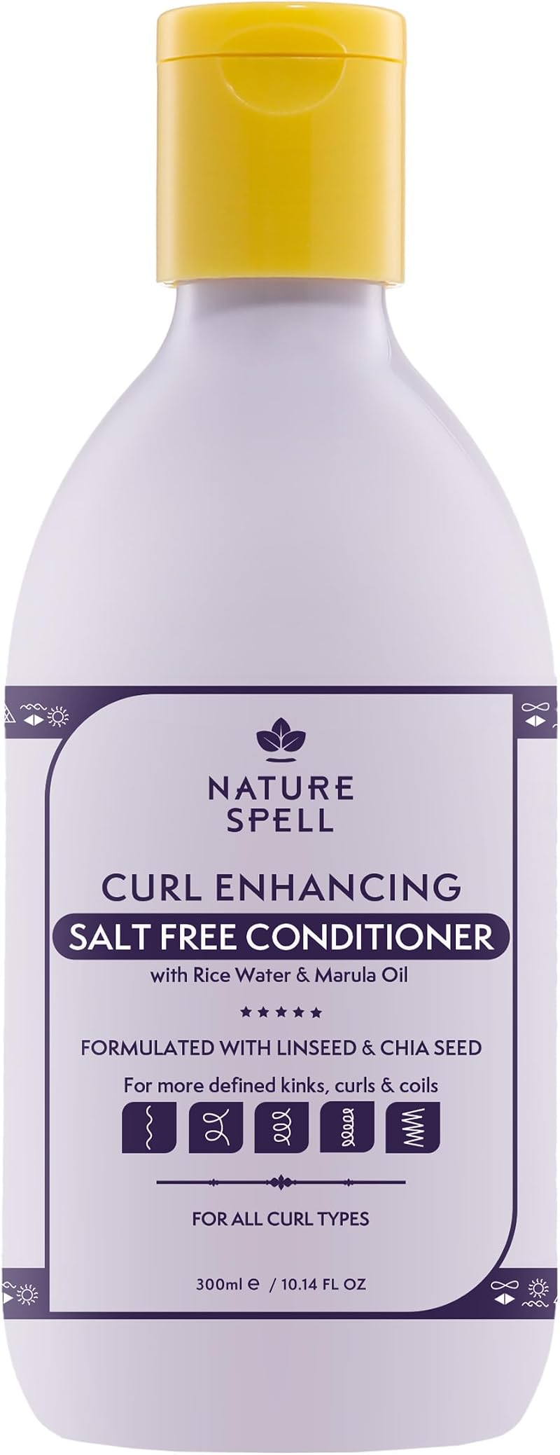 Nature Spell Curly Hair Conditioner Salt Free Deep Hydration Curl Repair Vegan