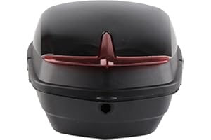 Keenso Motorcycle Tail Box, Scooter Tail Trunk Water Proof Impact Proof Large Capacity Universal Motorcycle Rear Top Box (Bla