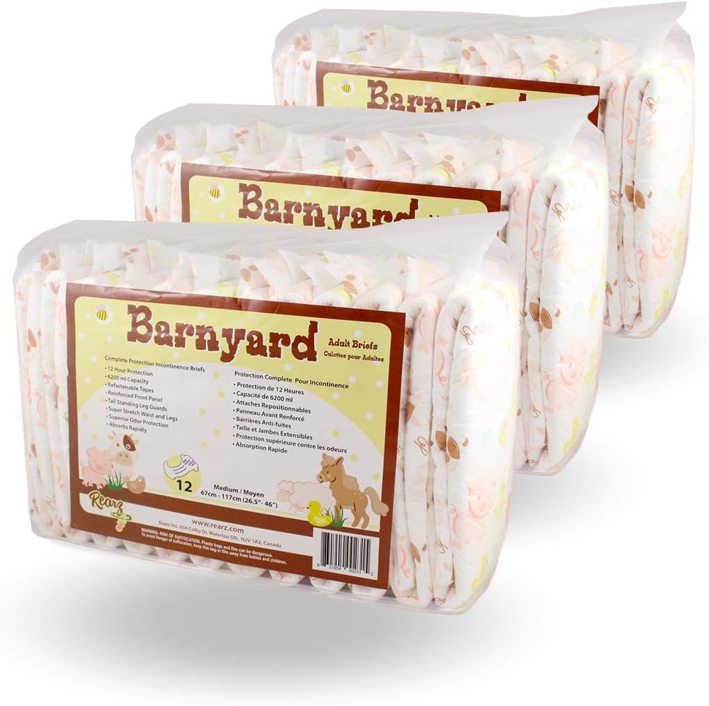 Rearz - Barnyard -Adult Diaper (Case of 36) (Small)