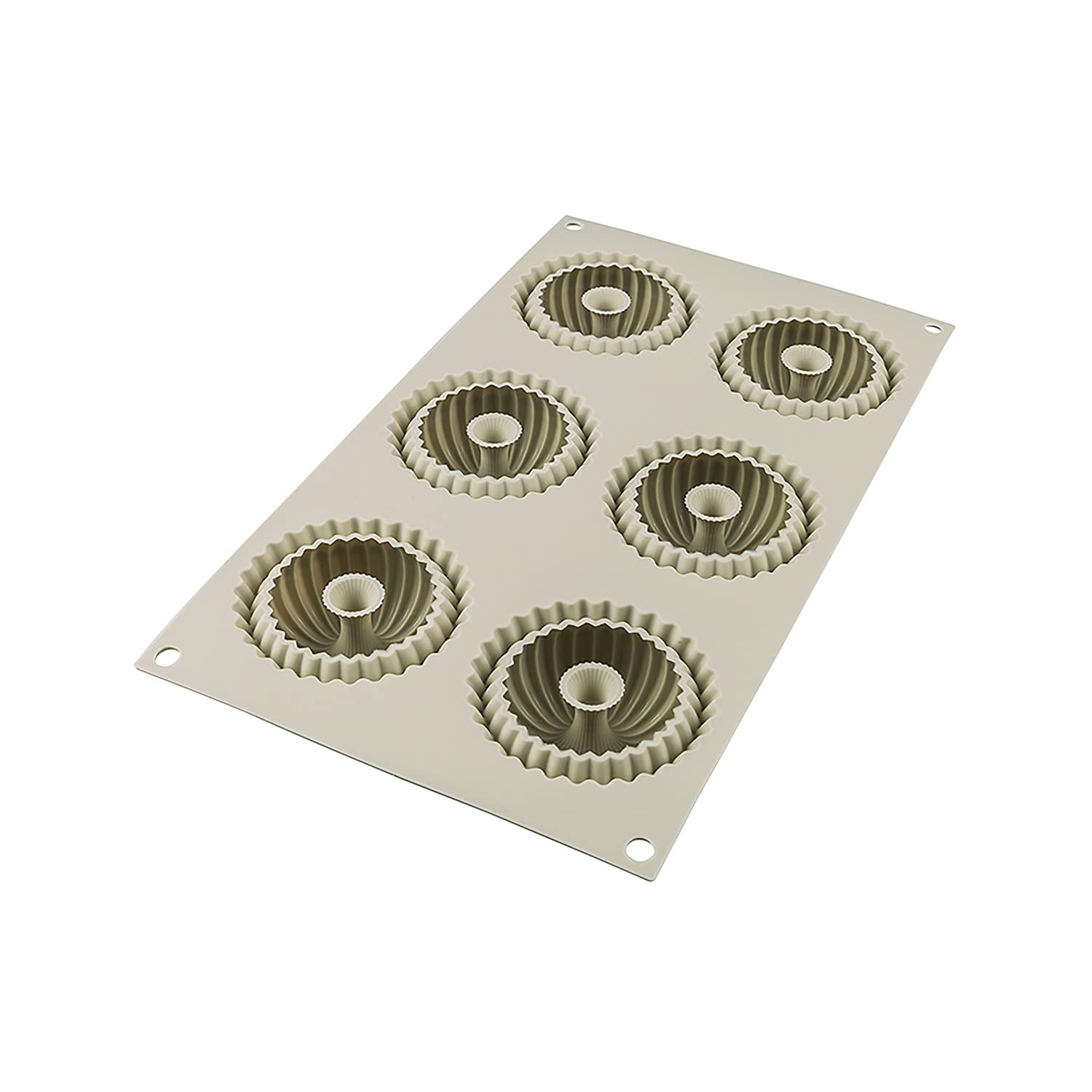 Silikomart | Silicone Mould for Monoportions MINI RAGGIO, Non-stick, Pack of 10 Cake Moulds, Ø 67 h 33 mm Volume: 6 x 85 ml Tot. 510 ml — image 1