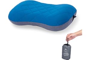 iClimb Ultralight Compact Camping Pillow with Removable Cover Inflatable Travel Air Pillow (Blue)