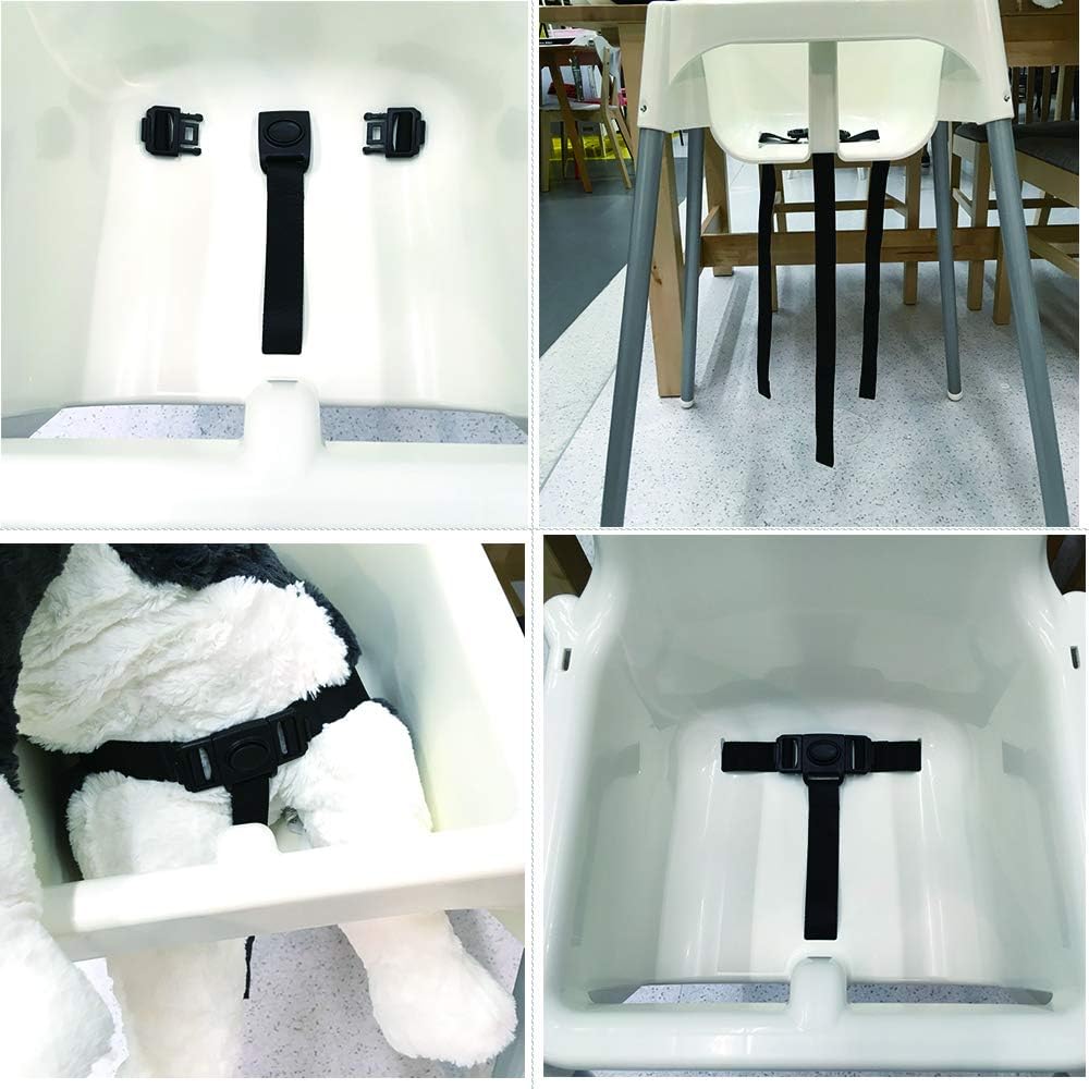 ZARPMA Baby Safety Belt, 3 Point Safety Harness for Child Kid Safe Strap for IKEA Antilop High Chair (Black) - Image 3