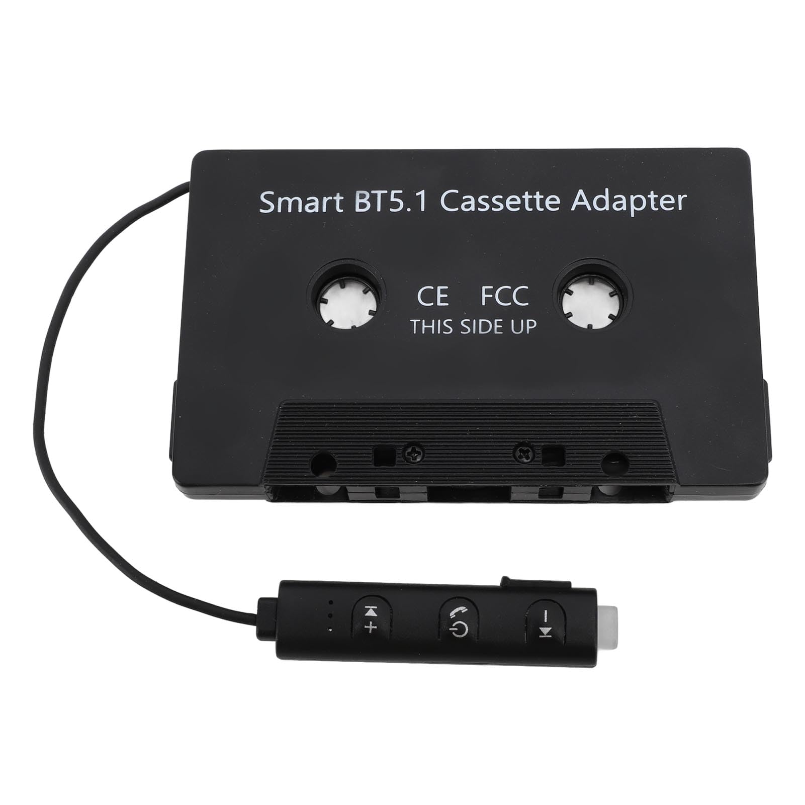 Fockety Car Audio Cassette to Aux Adapter, 3.5 MM Auxillary Cable Tape Adapter DC5V Bluetooth Cassette Adapter BT5.1 Universal Wireless Cassette Tape to Aux Adapter for Cars Trucks