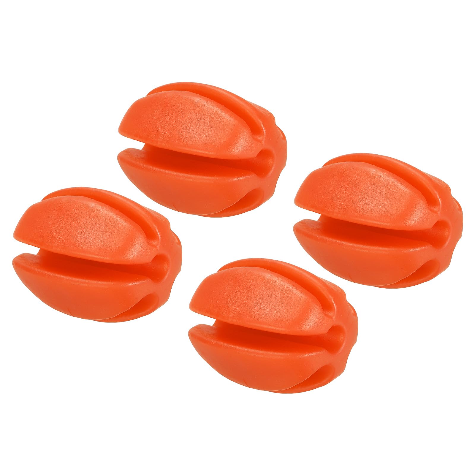 PATIKIL High Elastic Fishing Rod Bundler Holder, 4 Pack 5-Holes Rubber Fishing Pole Clip Fishing Rod Fixed Ball Fish Pole Protector for Fishing Pole Fly Fishing, Orange