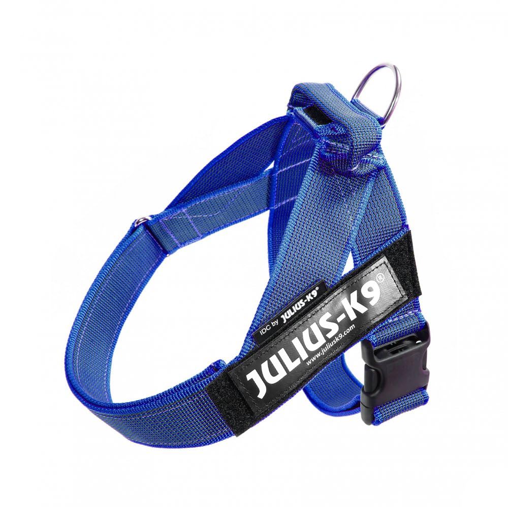 Julius-K9, IDC Color & Gray Belt Harness, Size: M / 0, Blue-Gray