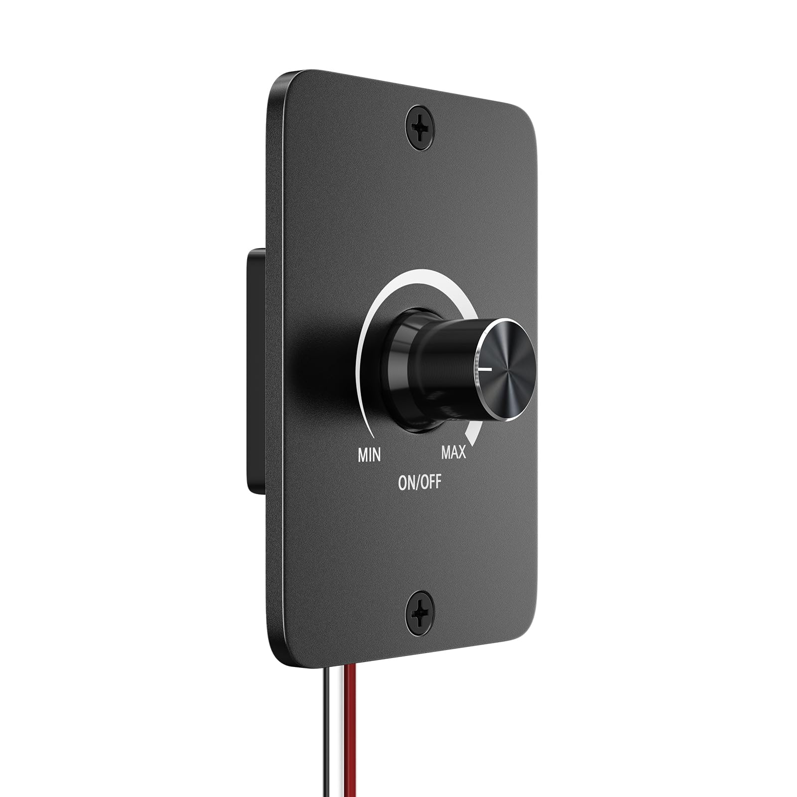 DoRight 12V Dimmer Switch, 5A 60W Low Voltage PWM Dimmer, 12 Volt Dimmer Switch for LED Lights, Smart Dimmer Light Switch for RV Auto, Camping Trailers, Boats, Caravans, Campervan, Black