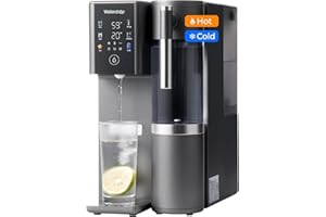 Waterdrop WD-A2 Countertop Reverse Osmosis System, Hot and Cold RO System, Portable Pure Water Tank, Bottleless Water Cooler, 6 Temperature Settings, Hot Cold Room Water, 3:1 Pure to Drain