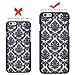 iPhone 6 Plus Case, LUOLNH Carved Damask Vintage Pattern Matte Hard Case Cover For iPhone 6/6s Plus 5.5 inch - Black