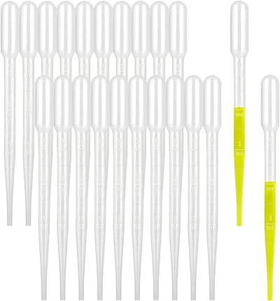 moveland 50Pcs 3ml Plastic Pipettes Eye Dropper Transfer Pipettes
