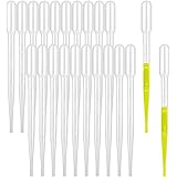 moveland 120PCS 3ML Plastic Transfer Pipettes, Disposable Dropper for Lab, DIY Art