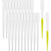moveland 120PCS 3ML Plastic Transfer Pipettes, Disposable Dropper for Lab, DIY Art